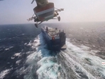 This photo released by the Houthi Media Center shows a Houthi forces helicopter approaching the cargo ship Galaxy Leader on Sunday, Nov. 19, 2023. Yemen's Houthis have seized the ship in the Red Sea off the coast of Yemen after threatening to seize all vessels owned by Israeli companies. AP/PTI(AP11_21_2023_000102A)(AP) This photo released by the Houthi Media Center shows a Houthi forces helicopter approaching the cargo ship Galaxy Leader on Sunday, Nov. 19, 2023. Yemen's Houthis have seized the ship in the Red Sea off the coast of Yemen after threatening to seize all vessels owned by Israeli companies. AP/PTI(AP11_21_2023_000102A)(AP)