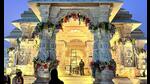 A glimpse of the illuminated Ram Mandir, as preparations are underway ahead of the consecration ceremony, in Ayodhya on Saturday. (sourced) A glimpse of the illuminated Ram Mandir, as preparations are underway ahead of the consecration ceremony, in Ayodhya on Saturday. (sourced)