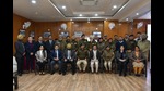 Director general of police Praveer Ranjan and Judicial Academy director Ajay Kumar presided over the function, along with officers of Central Detective Training Institute, Judicial Academy and Chandigarh Police. (HT Photo) Director general of police Praveer Ranjan and Judicial Academy director Ajay Kumar presided over the function, along with officers of Central Detective Training Institute, Judicial Academy and Chandigarh Police. (HT Photo)
