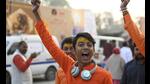 Devotees waiting on Ram Path to visit Ram temple in Ayodhya, on Tuesday. (Deepak Gupta/HT) Devotees waiting on Ram Path to visit Ram temple in Ayodhya, on Tuesday. (Deepak Gupta/HT)
