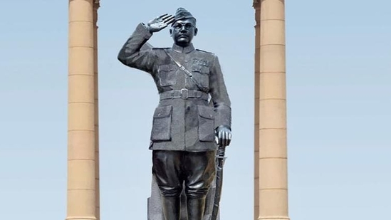 Netaji Subhas Chandra Bose's statue installed at India Gate in New Delhi (PTI) Netaji Subhas Chandra Bose's statue installed at India Gate in New Delhi (PTI)
