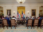 Prime Minister Narendra Modi and President of USA Joseph R. Biden, participating in a India-US Hi-Tech Handshake event at the White House in Washington D.C on June 24, 2023(PIB)(Authors) Prime Minister Narendra Modi and President of USA Joseph R. Biden, participating in a India-US Hi-Tech Handshake event at the White House in Washington D.C on June 24, 2023(PIB)(Authors)