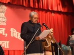 Nitish Kumar on Sunday took the oath as the chief minister of Bihar for a record ninth time after resigning on the same day, breaking ties with Lalu Prasad Yadav's Rashtriya Janata Dal (RJD), and returning to the BJP-led NDA.(HT Photo/Santosh Kumar) Nitish Kumar on Sunday took the oath as the chief minister of Bihar for a record ninth time after resigning on the same day, breaking ties with Lalu Prasad Yadav's Rashtriya Janata Dal (RJD), and returning to the BJP-led NDA.(HT Photo/Santosh Kumar)