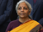 Interim Budget 2024: Union Finance Minister Nirmala Sitharaman a day before presentation of the Interim Budget 2024, at her North Block office in New Delhi.(PTI) Interim Budget 2024: Union Finance Minister Nirmala Sitharaman a day before presentation of the Interim Budget 2024, at her North Block office in New Delhi.(PTI)