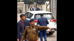 Security personnel stand guard as Enforcement Directorate officials enter the residence of Jharkhand CM Hemant Soren for questioning (ANI) Security personnel stand guard as Enforcement Directorate officials enter the residence of Jharkhand CM Hemant Soren for questioning (ANI)