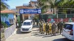 A team of ED officers leaves for Birsa Munda Central Jail to take custody of former Jharkhand CM Hemant Soren. (PTI) A team of ED officers leaves for Birsa Munda Central Jail to take custody of former Jharkhand CM Hemant Soren. (PTI)