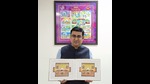 Stamps on ‘Shri Ram Janmabhoomi Temple’ exhibited by postmaster general Krishna Kumar Yadav. (HT Photo) Stamps on ‘Shri Ram Janmabhoomi Temple’ exhibited by postmaster general Krishna Kumar Yadav. (HT Photo)