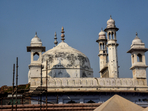 The Gyanvapi Mosque complex as seen from the Kashi Vishwanath Temple. (PTI) The Gyanvapi Mosque complex as seen from the Kashi Vishwanath Temple. (PTI)