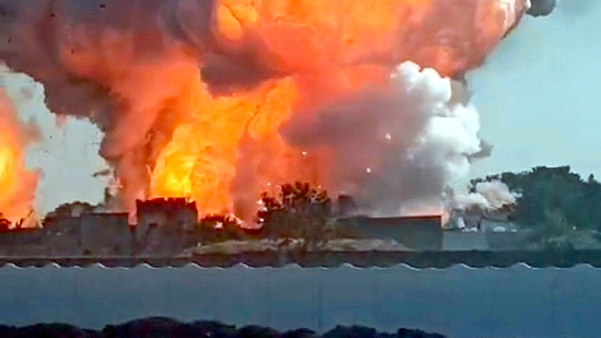 The Harda factory blast in Madhya Pradesh has claimed more than 10 lives and left around 60 injured as of now. Prime Minister Narendra Modi has condoled the loss of lives in the incident and announced an ex-gratia of <span class='webrupee'>₹</span>2 lakh from the PM's National Relief Fund to the next of the kin of each of deceased. (PTI)