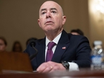 (FILES) Republicans impeached US Homeland Security Secretary Alejandro Mayorkas on February 13, 2024, the culmination of months of attacks against the Democratic official over a surge in migrants illegally crossing the southern border. (Photo by SAUL LOEB / AFP)(AFP) (FILES) Republicans impeached US Homeland Security Secretary Alejandro Mayorkas on February 13, 2024, the culmination of months of attacks against the Democratic official over a surge in migrants illegally crossing the southern border. (Photo by SAUL LOEB / AFP)(AFP)