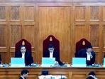 Five-judge bench of Supreme Court delivers landmark judgment on electoral bonds scheme case Five-judge bench of Supreme Court delivers landmark judgment on electoral bonds scheme case