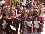 CBSE Class 12 Board Exam 2024: Students say Hindi core paper difficulty level moderate, MCQs were tricky (Vipin Kumar/HT photo) CBSE Class 12 Board Exam 2024: Students say Hindi core paper difficulty level moderate, MCQs were tricky (Vipin Kumar/HT photo)