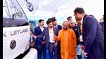 Chief minister Yogi Adityanath during the foundation-laying ceremony of Ashok Leyland’s electric vehicle manufacturing plant in Lucknow on Tuesday. (Sourced) Chief minister Yogi Adityanath during the foundation-laying ceremony of Ashok Leyland’s electric vehicle manufacturing plant in Lucknow on Tuesday. (Sourced)