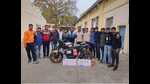 The MNNIT students with the smart-e-bike (HT) The MNNIT students with the smart-e-bike (HT)