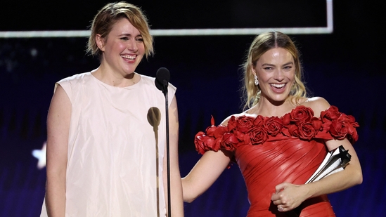 Greta Gerwig and Margot Robbie during the 29th Annual Critics Choice Awards in Santa Monica, California, U.S., January 14, 2024. REUTERS/Mario Anzuoni(REUTERS)