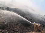 This is the first time in decades when there hasn’t been a single fire in a landfill in Delhi after the monsoon and in the winters. In 2022, we had four major fires and one minor fire in June,” said an MCD official who oversees the management of landfills in Delhi. (PTI) This is the first time in decades when there hasn’t been a single fire in a landfill in Delhi after the monsoon and in the winters. In 2022, we had four major fires and one minor fire in June,” said an MCD official who oversees the management of landfills in Delhi. (PTI)