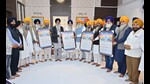 Akal Takht jathedar Raghbir Singh along with Shiromani Gurdwara Parbandhak Committee (SGPC) president Harjinder Singh Dhami release the Nanakshahi calendar in Amritsar on Saturday. (HT photo) Akal Takht jathedar Raghbir Singh along with Shiromani Gurdwara Parbandhak Committee (SGPC) president Harjinder Singh Dhami release the Nanakshahi calendar in Amritsar on Saturday. (HT photo)