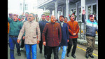 Leader of Opposition Jai Ram Thakur and BJP legislators staged a walkout from the assembly in Shimla on Tuesday, (Deepak sansta/HT) Leader of Opposition Jai Ram Thakur and BJP legislators staged a walkout from the assembly in Shimla on Tuesday, (Deepak sansta/HT)
