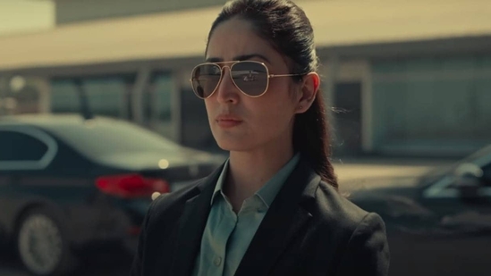 Yami Gautam in Article 370. She plays a police officer in the movie. Yami Gautam in Article 370. She plays a police officer in the movie.