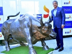 Anand Mahindra shared a post announcing that Mahindra Truck And Bus won the 14th Aegis Graham Bell Award. (HT File Photo) Anand Mahindra shared a post announcing that Mahindra Truck And Bus won the 14th Aegis Graham Bell Award. (HT File Photo)