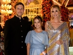 Ivanka Trump wore a silver-golden saree and posed for pictures with Jared Kushner and their daughter Arabella. Anant Ambani, 28, is set to marry long-time girlfriend Radhika Merchant in July. Merchant is the daughter of Viren Merchant, CEO of Encore Healthcare Pvt. Ltd., and entrepreneur Shaila Merchant. Ivanka Trump wore a silver-golden saree and posed for pictures with Jared Kushner and their daughter Arabella. Anant Ambani, 28, is set to marry long-time girlfriend Radhika Merchant in July. Merchant is the daughter of Viren Merchant, CEO of Encore Healthcare Pvt. Ltd., and entrepreneur Shaila Merchant.