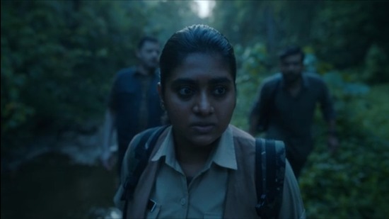 Nimisha Sajayan plays an uncompromising forest officer in Poacher. Nimisha Sajayan plays an uncompromising forest officer in Poacher.