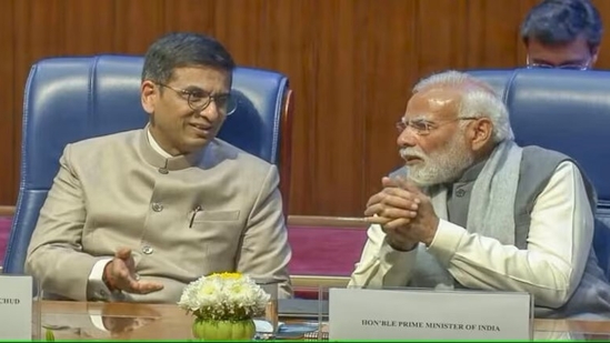 Prime Minister Narendra Modi and Chief Justice DY Chandrachud Prime Minister Narendra Modi and Chief Justice DY Chandrachud