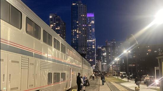 A view of the skyscrapers from the quaint Austin railway station. (HT Photo) A view of the skyscrapers from the quaint Austin railway station. (HT Photo)
