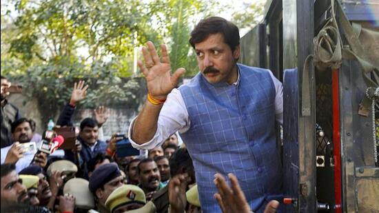 Former MP Dhananjay Singh being produced in MP-MLA court in connection with a 2020 kidnapping case, in Jaunpur, on Wednesday. (PTI PHOTO) Former MP Dhananjay Singh being produced in MP-MLA court in connection with a 2020 kidnapping case, in Jaunpur, on Wednesday. (PTI PHOTO)