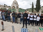 Palestinian Muslims perform the Friday Noon prayer on a street in east Jerusalem (AFP) Palestinian Muslims perform the Friday Noon prayer on a street in east Jerusalem (AFP)