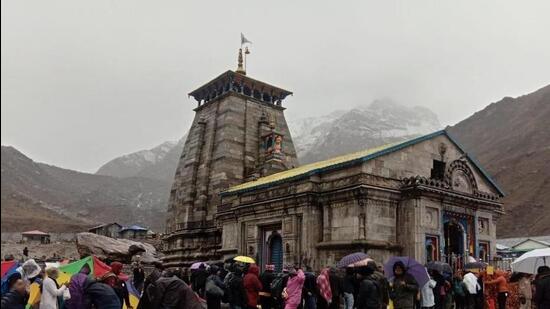 View of the Kedarnath shrine. (HT file photo.) View of the Kedarnath shrine. (HT file photo.)