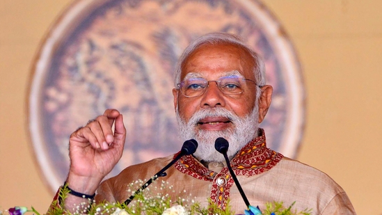 Prime Minister Narendra Modi on Saturday unveiled projects worth <span class='webrupee'>₹</span>55,600 crore in the Northeast, including the strategic Sela tunnel which will provide all-weather connectivity to Tawang in Arunachal Pradesh.(PTI)