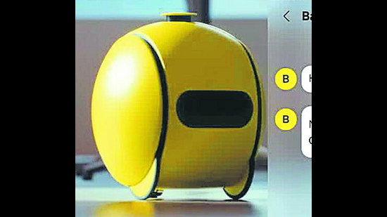 Samsung’s bowling ball-sized robot, Ballie, can serve as a projector, streaming content onto a wall. Samsung’s bowling ball-sized robot, Ballie, can serve as a projector, streaming content onto a wall.