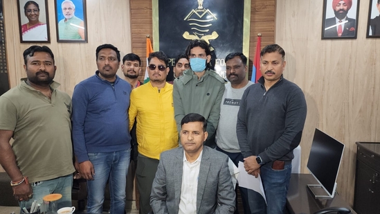 Accused Kashan Khan in STF custody. Accused Kashan Khan in STF custody.