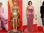 Oscars 2024 red carpet showcased strong silhouettes, sparkling ensembles and a hint of Barbie-inspired pink. Oscars 2024 red carpet showcased strong silhouettes, sparkling ensembles and a hint of Barbie-inspired pink.