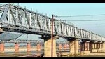 The under-construction double track rail bridge over Ganga. (HT) The under-construction double track rail bridge over Ganga. (HT)