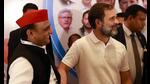 The video version of the song has clips from the joint show that Akhilesh and Rahul put up in Agra on February 25 when the former joined Rahul’s Nyay Yatra in Taj City; more campaign songs are in the works (File Photo) The video version of the song has clips from the joint show that Akhilesh and Rahul put up in Agra on February 25 when the former joined Rahul’s Nyay Yatra in Taj City; more campaign songs are in the works (File Photo)