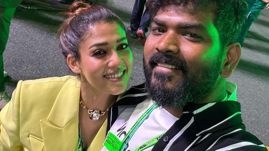 Vignesh looked happy to spend quality time with his wife at the fun event that was kickstarted on March 9 in Saudi Arabia. (Instagram)