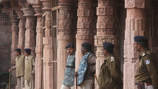 The Kamal Maula mosque in Dhar, which is also known as Bhojshala temple amongst Hindus(HT File Photo) The Kamal Maula mosque in Dhar, which is also known as Bhojshala temple amongst Hindus(HT File Photo)