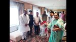 Sangli Congress leader Vishwajeet Kadam met party president Mallikarjun Kharge. (HT PHOTO) Sangli Congress leader Vishwajeet Kadam met party president Mallikarjun Kharge. (HT PHOTO)