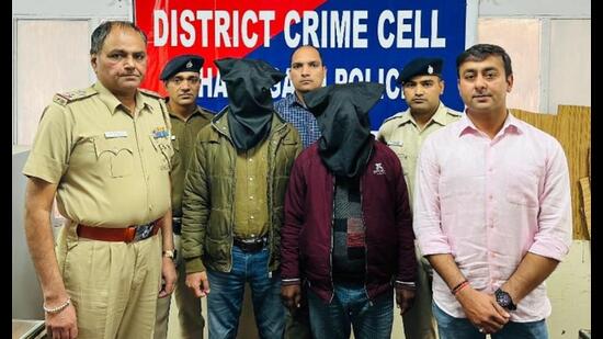 The accused in the custody of Chandigarh Police. (HT PHOTO)