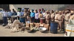 Ludhiana, India – March 23, 2024: Joint team of Excise and Jagraon police conduct raid in Sidhwan Bet village and also seize 21500 ltr Lahan, 200 bottles of illicit liquor and drums, utensils in Ludhiana on Saturday, March 23, 2024. (Photo Hindustan Times) (HT Photo) Ludhiana, India – March 23, 2024: Joint team of Excise and Jagraon police conduct raid in Sidhwan Bet village and also seize 21500 ltr Lahan, 200 bottles of illicit liquor and drums, utensils in Ludhiana on Saturday, March 23, 2024. (Photo Hindustan Times) (HT Photo)