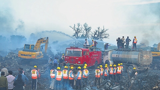 The explosions in a firecracker factory in MP’s Harda claimed 13 lives and left 174 others injured. (REUTERS) The explosions in a firecracker factory in MP’s Harda claimed 13 lives and left 174 others injured. (REUTERS)