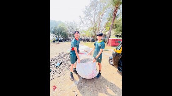 Lahoti, a class XI student at IIS along with his plastic warrior team has been promoting innovative plastic waste management for a year and a half now. (HT PHOTO) Lahoti, a class XI student at IIS along with his plastic warrior team has been promoting innovative plastic waste management for a year and a half now. (HT PHOTO)