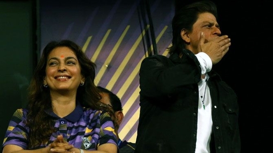 Shah Rukh Khan and Juhi Chawla jointly own Indian Premiere League team Kolkata Knight Riders. Shah Rukh Khan and Juhi Chawla jointly own Indian Premiere League team Kolkata Knight Riders.