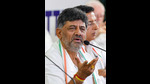 Dy CM D K Shivakumar attacked JD(S) of doing dynastic politics. (PTI) Dy CM D K Shivakumar attacked JD(S) of doing dynastic politics. (PTI)
