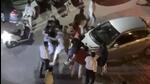 A video was purportedly made by a resident from balcony of his flat in a tower nearby, showing security guards and some residents trying to break up the fight. (HT Photo) A video was purportedly made by a resident from balcony of his flat in a tower nearby, showing security guards and some residents trying to break up the fight. (HT Photo)