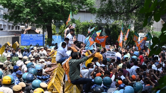 Arvind Kejriwal's plea against his arrest and remand in a money laundering case linked to his government's now-scrapped excise policy was rejected by the Delhi High Court on Tuesday. (HT Photo/Deepak Gupta)
