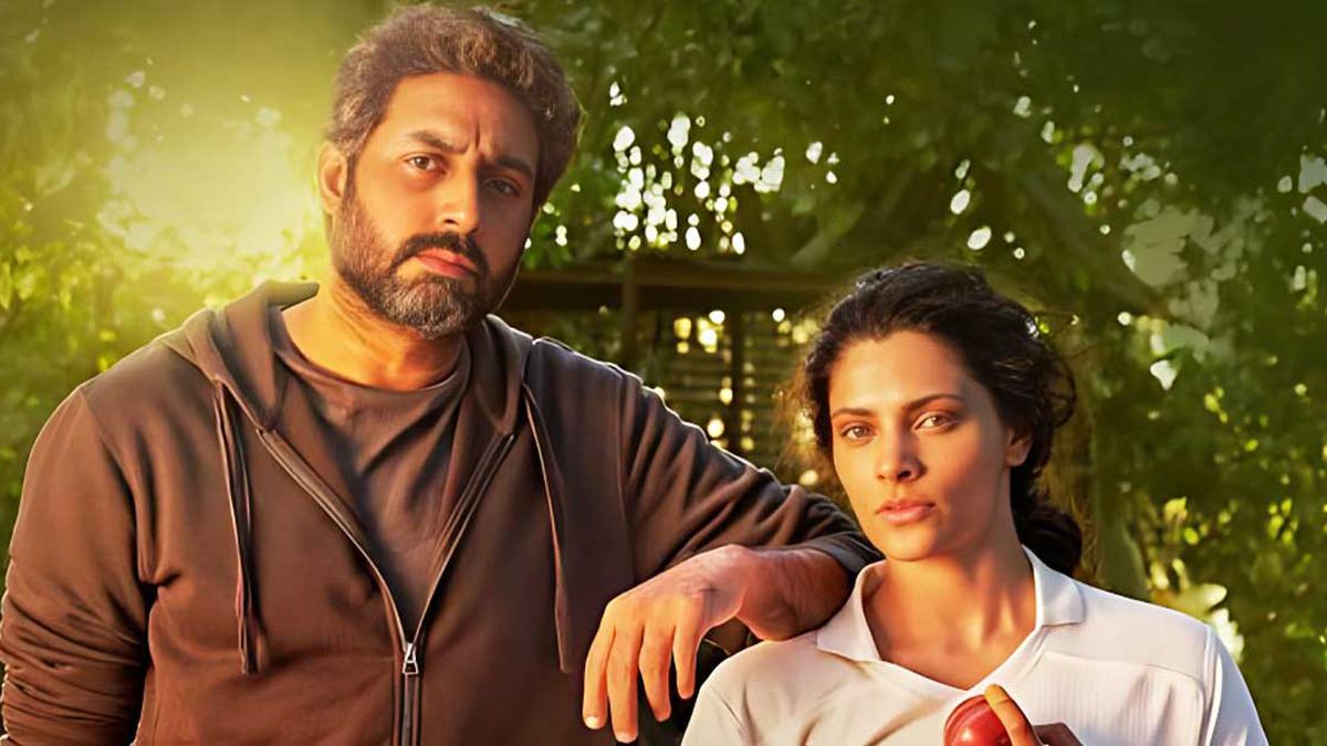 Abhishek Bachchan and Saiyami Kher in Ghoomer Abhishek Bachchan and Saiyami Kher in Ghoomer