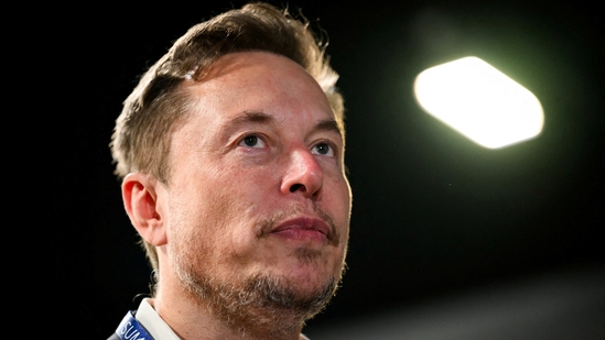 Tesla, X (formerly known as Twitter) and SpaceX's CEO Elon Musk attends the AI Safety Summit at Bletchley Park in Bletchley, Britain.(Reuters)